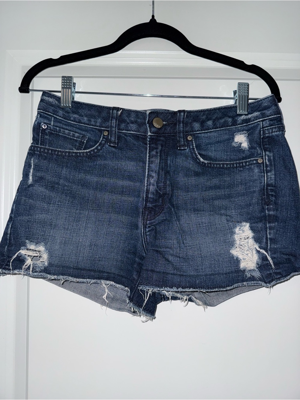 Gap Denim Distressed Women's Shorts - Dark Blue